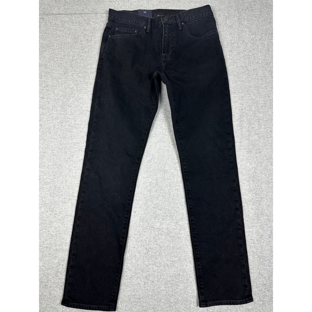 NWT Gap‎ Slim Jeans Mens 30x32 Black GapFlex Stretch Denim Pants